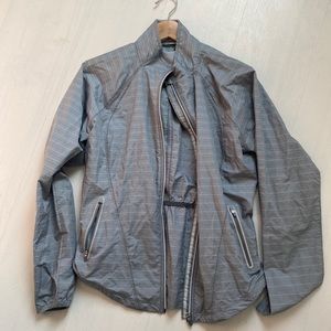 Grey reflective Athleta windbreaker- very good condition- lightweight